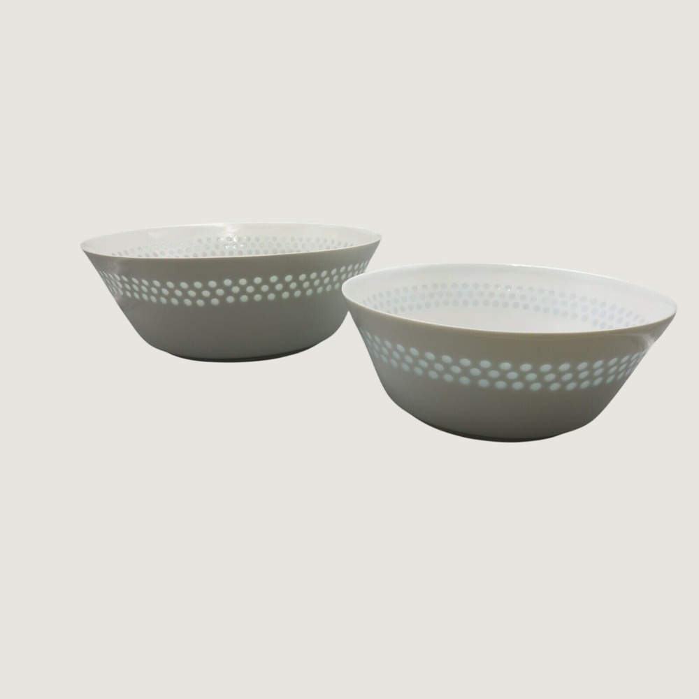 Set of 2 Arabia Porcelain Serving Rice Bowls 8.5" & 6.5"